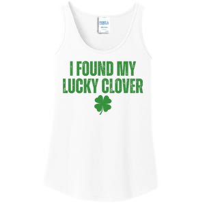 I Found My Lucky Clover St Patricks Day Ladies Essential Tank