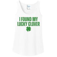 I Found My Lucky Clover St Patricks Day Ladies Essential Tank