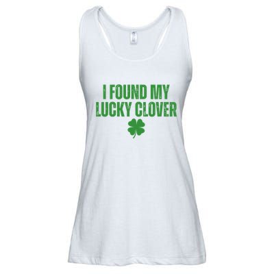 I Found My Lucky Clover St Patricks Day Ladies Essential Flowy Tank