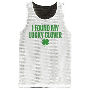 I Found My Lucky Clover St Patricks Day Mesh Reversible Basketball Jersey Tank