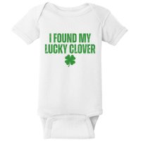 I Found My Lucky Clover St Patricks Day Baby Bodysuit