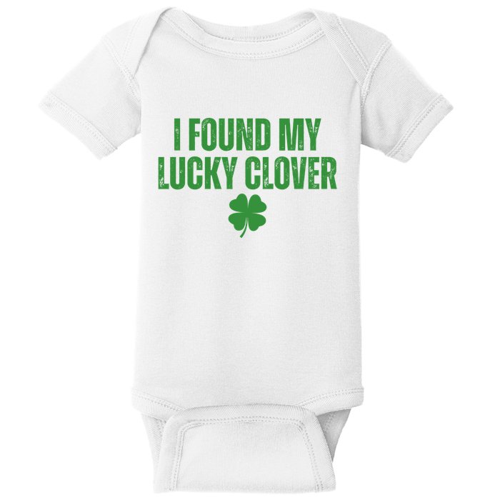 I Found My Lucky Clover St Patricks Day Baby Bodysuit