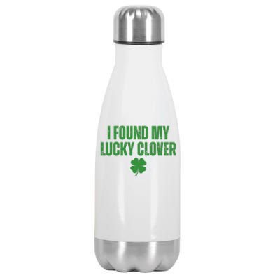 I Found My Lucky Clover St Patricks Day Stainless Steel Insulated Water Bottle