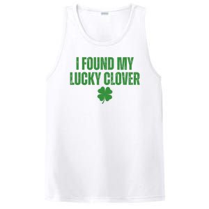 I Found My Lucky Clover St Patricks Day PosiCharge Competitor Tank