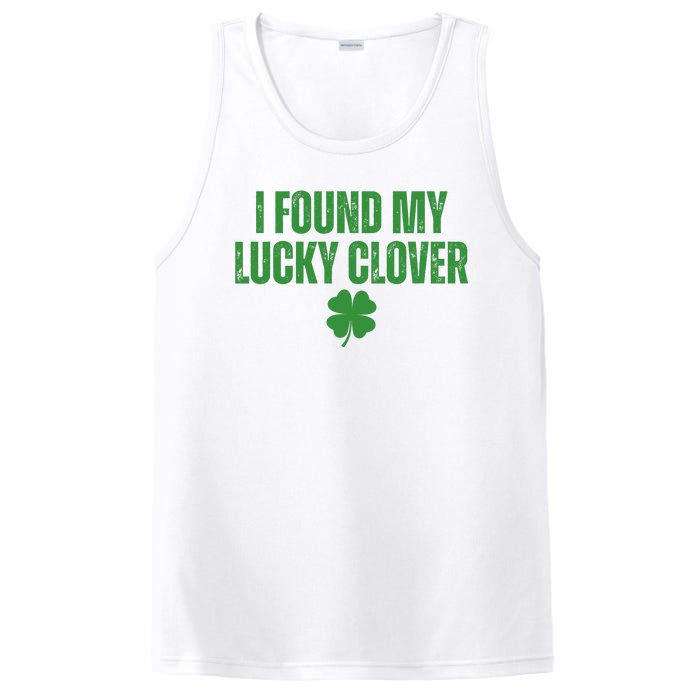 I Found My Lucky Clover St Patricks Day PosiCharge Competitor Tank