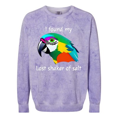 I Found My Lost Shaker Of Salt Fun Parrot Head Design Colorblast Crewneck Sweatshirt