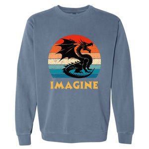 Imagine Fantasy Mythical Dragon Garment-Dyed Sweatshirt