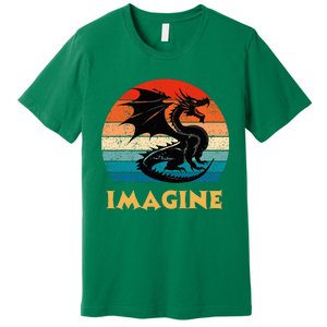 Imagine Fantasy Mythical Dragon Premium T-Shirt