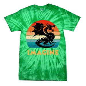 Imagine Fantasy Mythical Dragon Tie-Dye T-Shirt