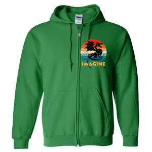 Imagine Fantasy Mythical Dragon Full Zip Hoodie