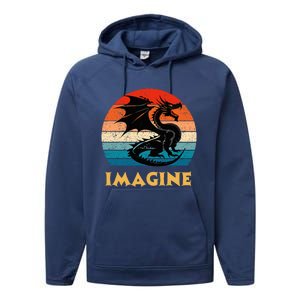 Imagine Fantasy Mythical Dragon Performance Fleece Hoodie