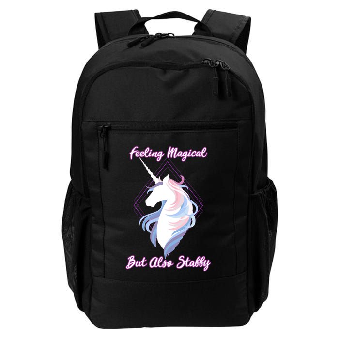 I Feel Magical But Also Stabby Funny Unicorn Gift Backpack