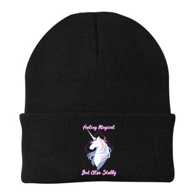 I Feel Magical But Also Stabby Funny Unicorn Gift Beanie