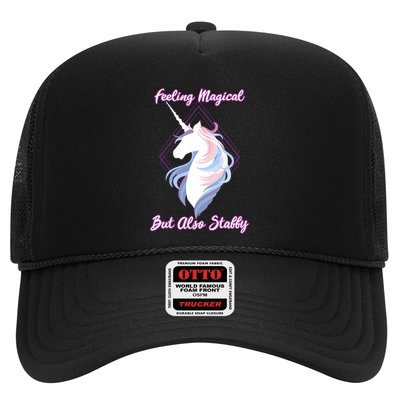 I Feel Magical But Also Stabby Funny Unicorn Gift Trucker Hat