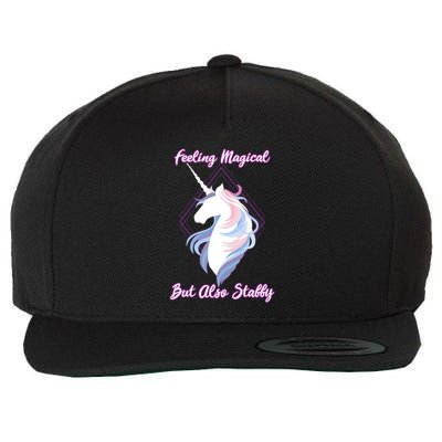 I Feel Magical But Also Stabby Funny Unicorn Gift Wool Snapback Cap