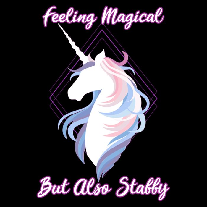 I Feel Magical But Also Stabby Funny Unicorn Gift Wool Snapback Cap