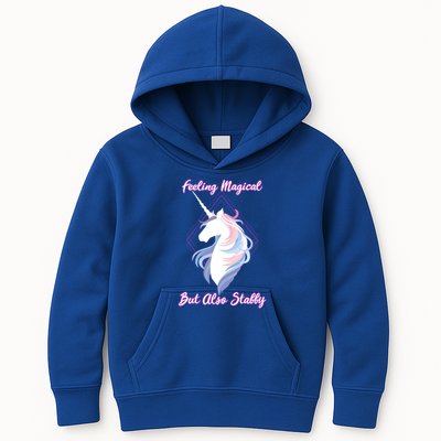 I Feel Magical But Also Stabby Funny Unicorn Gift Kids Hoodie