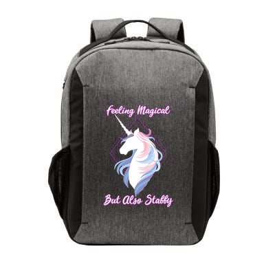 I Feel Magical But Also Stabby Funny Unicorn Gift Vector Backpack