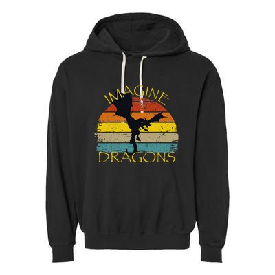 Imagine Fantasy Mythical Dragon Wings Garment-Dyed Fleece Hoodie