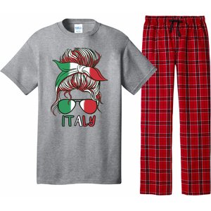 Italy Flag Messy Bun Italian Pajama Set