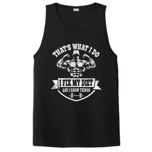 I Fix My Diet Funny Weight Lifting Workout Training PosiCharge Competitor Tank