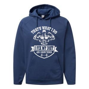 I Fix My Diet Funny Weight Lifting Workout Training Performance Fleece Hoodie