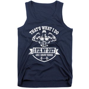 I Fix My Diet Funny Weight Lifting Workout Training Tank Top