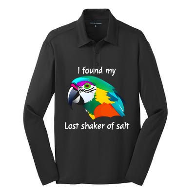 I Found My Lost Shaker Of Salt Fun Parrot Head Design Silk Touch Performance Long Sleeve Polo