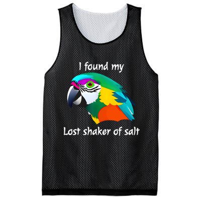 I Found My Lost Shaker Of Salt Fun Parrot Head Design Mesh Reversible Basketball Jersey Tank