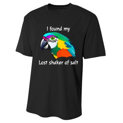 I Found My Lost Shaker Of Salt Fun Parrot Head Design Performance Sprint T-Shirt