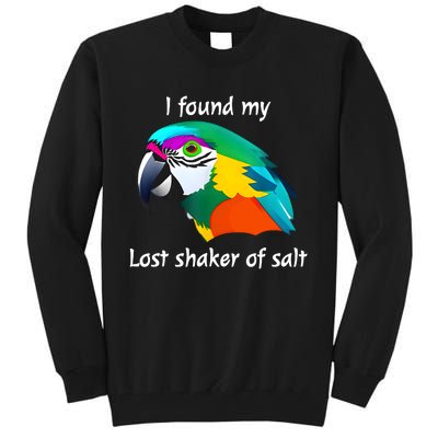 I Found My Lost Shaker Of Salt Fun Parrot Head Design Tall Sweatshirt