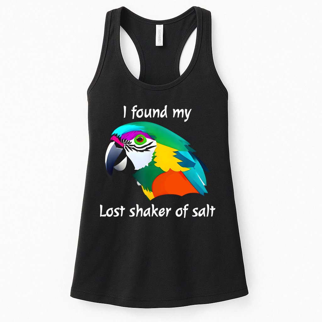 I Found My Lost Shaker Of Salt Fun Parrot Head Design Womens Tank Top
