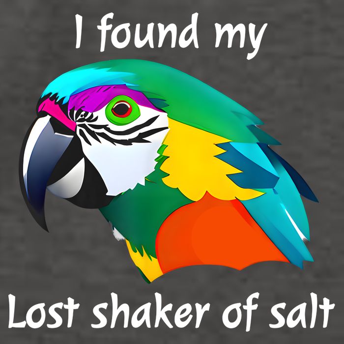 I Found My Lost Shaker Of Salt Fun Parrot Head Design Vector Backpack