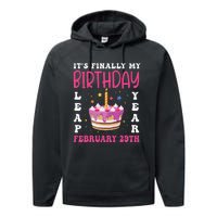 It's Finally My Birthday Leap Year 2024 Birthday Leap Day Performance Fleece Hoodie