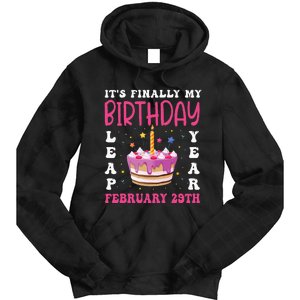 It's Finally My Birthday Leap Year 2024 Birthday Leap Day Tie Dye Hoodie