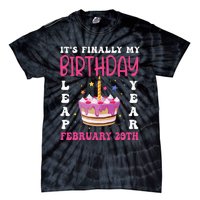 It's Finally My Birthday Leap Year 2024 Birthday Leap Day Tie-Dye T-Shirt