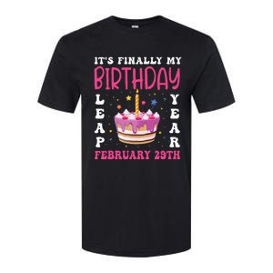 It's Finally My Birthday Leap Year 2024 Birthday Leap Day Softstyle CVC T-Shirt