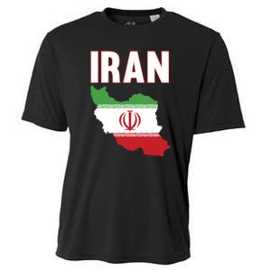 Iran Flag Map Iranian Pride Cooling Performance Crew T-Shirt