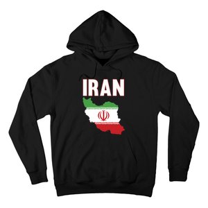 Iran Flag Map Iranian Pride Hoodie