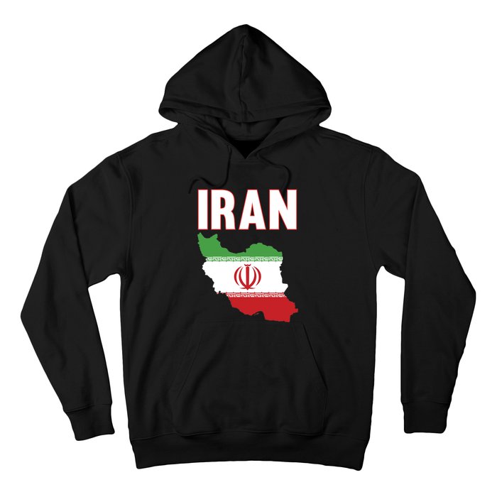 Iran Flag Map Iranian Pride Hoodie