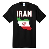 Iran Flag Map Iranian Pride Tall T-Shirt