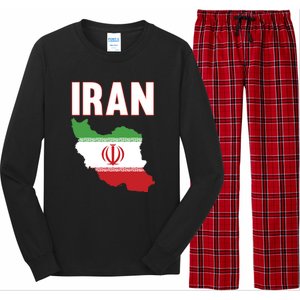 Iran Flag Map Iranian Pride Long Sleeve Pajama Set