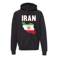 Iran Flag Map Iranian Pride Premium Hoodie