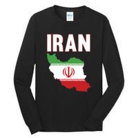 Iran Flag Map Iranian Pride Tall Long Sleeve T-Shirt