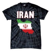 Iran Flag Map Iranian Pride Tie-Dye T-Shirt