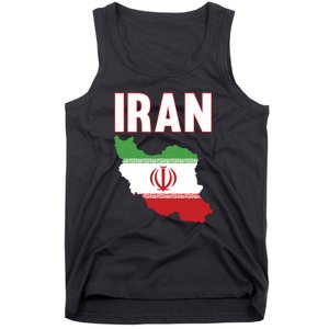 Iran Flag Map Iranian Pride Tank Top