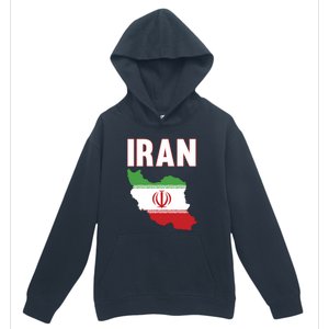 Iran Flag Map Iranian Pride Urban Pullover Hoodie