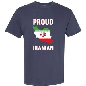 Iran Flag Map Iranian Pride Garment-Dyed Heavyweight T-Shirt