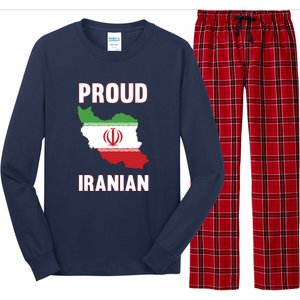 Iran Flag Map Iranian Pride Long Sleeve Pajama Set