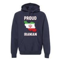 Iran Flag Map Iranian Pride Premium Hoodie